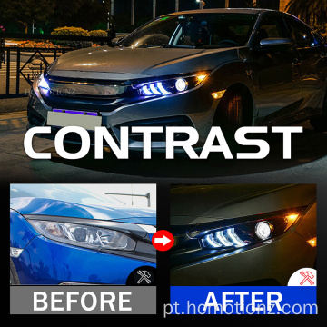 HCMOTIONZ 2016-2021 HONDA CIVIC FRONT LUPT LED FELTELS